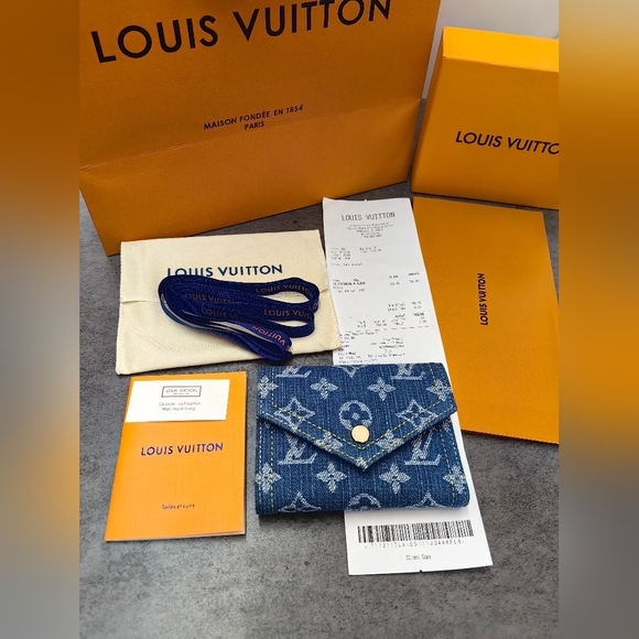Louis Vuitton Denim Blue Victorine Wallet - Picture 1 of 16